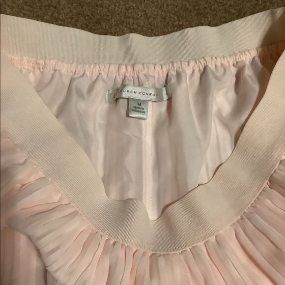 LC Lauren Conrad Maxi Skirt Pink Pleated Tulle Size M - Picture 4 of 5